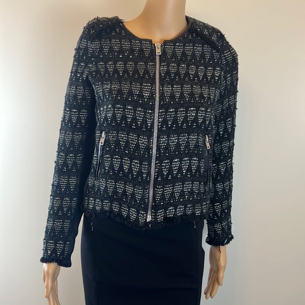 IRO Uma Black Metallic Tweed Jacket